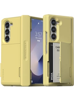 VRS Design Terra Guard Modern GO Samsung Galaxy Z Fold 6 Case Cover Wallet (2024) with [2 Card Holder] Compartment & [Hinge Protection] - Cream  - Image 1