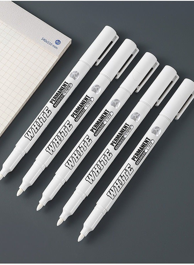 12 Pack White Graffiti painting pen,Marker,1mm Extra Fine Tip White Paint Marker Permanent for Various surface DIY creations(White) - Image 4