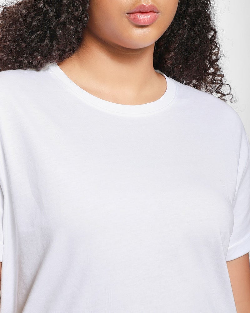 bewakoof Women's White Boyfriend T-shirt - Image 5