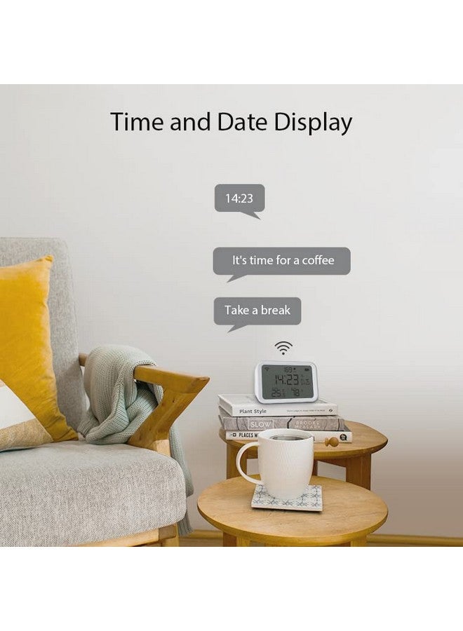 protium جهاز استشعار درجة الحرارة والرطوبة والإضاءة الذكي 4 في 1 من تويا، ساعة منبه مع مقياس حرارة ورطوبة للمراقبة عن بُعد مع تنبيهات عبر التطبيق - Image 5