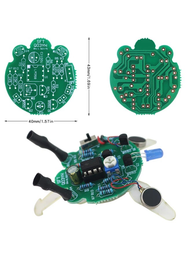 X-PRO5 LED Breathing Light Soldering DIY Kit Simulated Firefly Flashing Robot Photosensitive Sensor Mobile Robot Part DIY Kit - Image 2