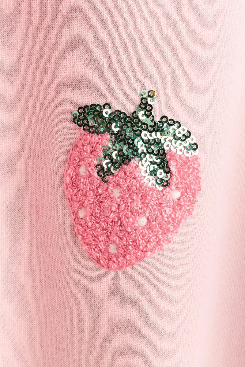 H&M Motif-detail brushed-inside sweatshirt