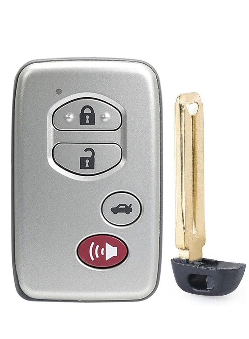 Rubik 4 أزرار غطاء مفتاح السيارة مع شفرة مفتاح غير مقطوعة لسيارة Toyota Camry Avalon 2009 إلى 2011، Corolla 2011 إلى 2014، Venza 2009 إلى 2016، حافظة غطاء فوب بديلة للتحكم عن بعد للدخول بدون مفتاح - Image 1