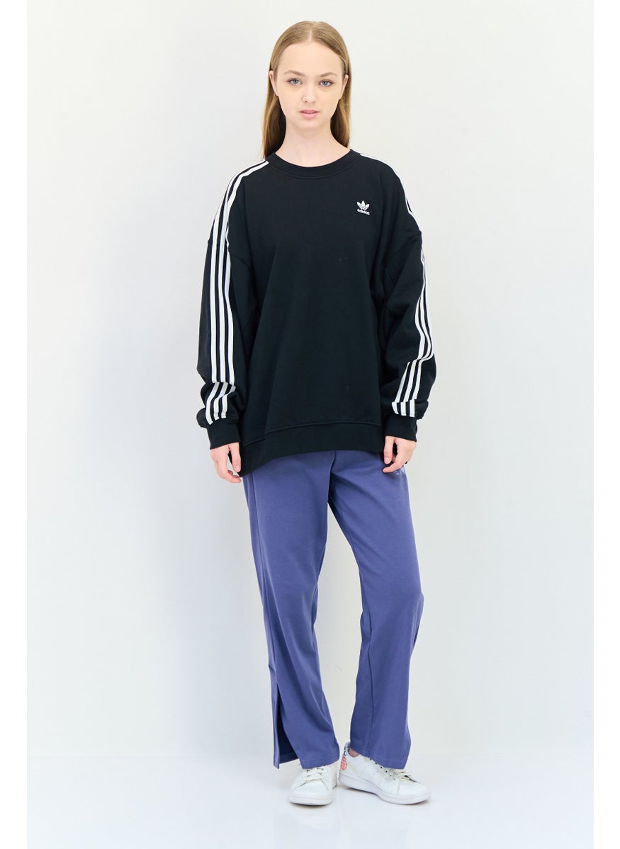 adidas Originals Women Sportswear Fit Long Sleeve Outdoor Sweatshirt, Black  - Image 2