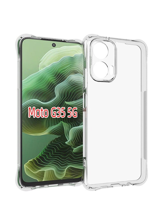 SanHu for Motorola G35 5G 2-In-1 Thin Soft Case Cover, Anti Drop Protection, Anti Fingerprint, Durable, Easy To Clean And Install, Frosted Protective Case+Transparent Four Corner Anti Drop Protective Case - Image 2