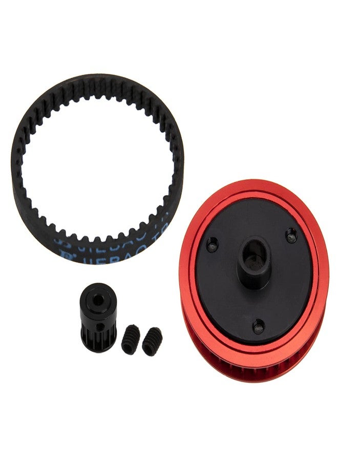 Share Goo ShareGoo RC Car 3.2mm Belt Drive Transmission Gear System Upgrade Part Compatible with Axial SCX10 SCX10-II 90046 1/10 RC Crawler Car (Red) - Image 1