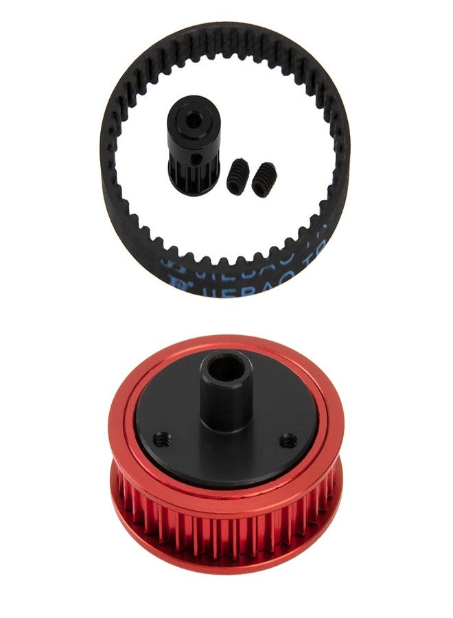 Share Goo ShareGoo RC Car 3.2mm Belt Drive Transmission Gear System Upgrade Part Compatible with Axial SCX10 SCX10-II 90046 1/10 RC Crawler Car (Red) - Image 3