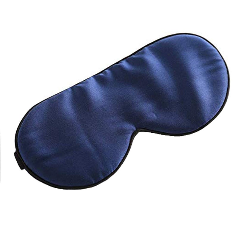 spacepower Silk Eye Mask with Adjustable Strap Satin Blackout Sleeping Mask for MenWomen Comfortable Blindfold Eyeshade for Night SleepBlue