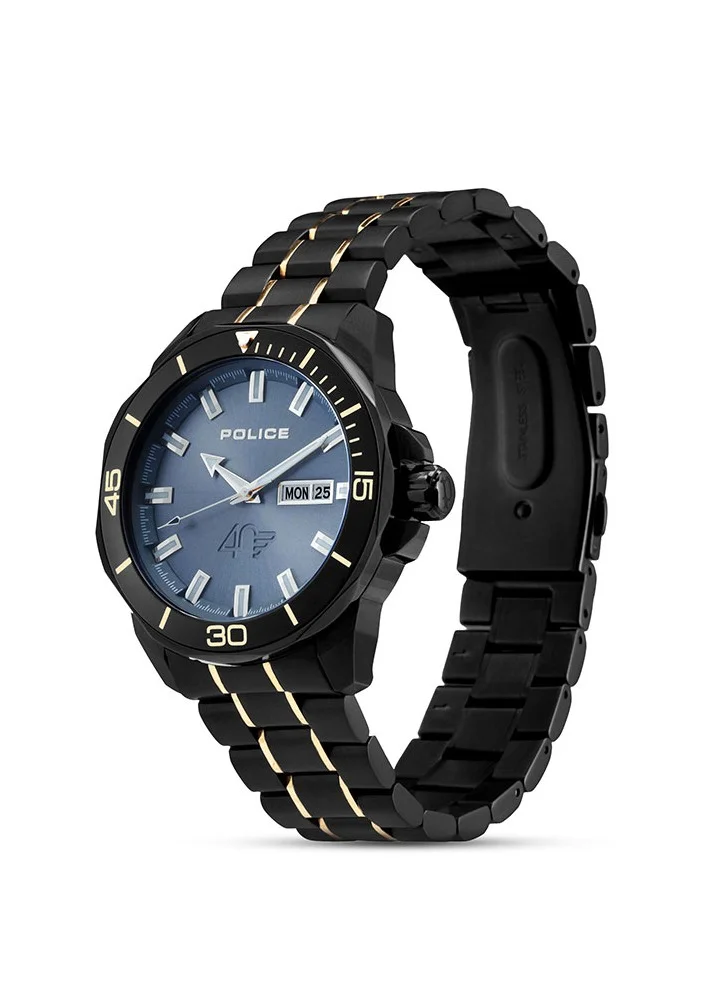 POLICE Men Analog Round Shape Stainless steel Wrist Watch PEWJH0030301 - 43 Mm