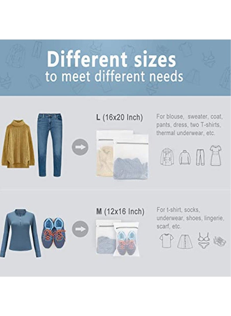 كابتن تيك 5Pcs Durable Honeycomb Mesh Laundry Bags for Delicates (2 Large 16 x 20 Inches, 3 Medium 12 x 16 Inches) - Image 3