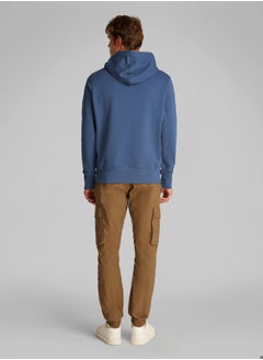 Calvin Klein Jeans Men's Brush Stroke Graphic Hoody - Cotton, Blue  - Image 5