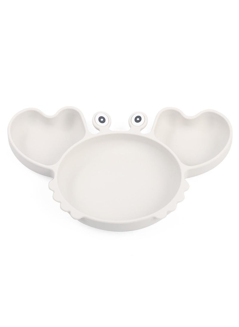 Baby Dining Plate Baby Supplementary Food Bowl Children's Tableware Divided Cartoon Crab Silicone Sucker Bowl - Image 1