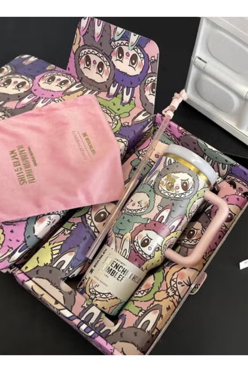 Stanley xLabubu Limited Edition Collab Tumbler-40oz Insulated Travel Cup, Cute Collectible Design - Image 1