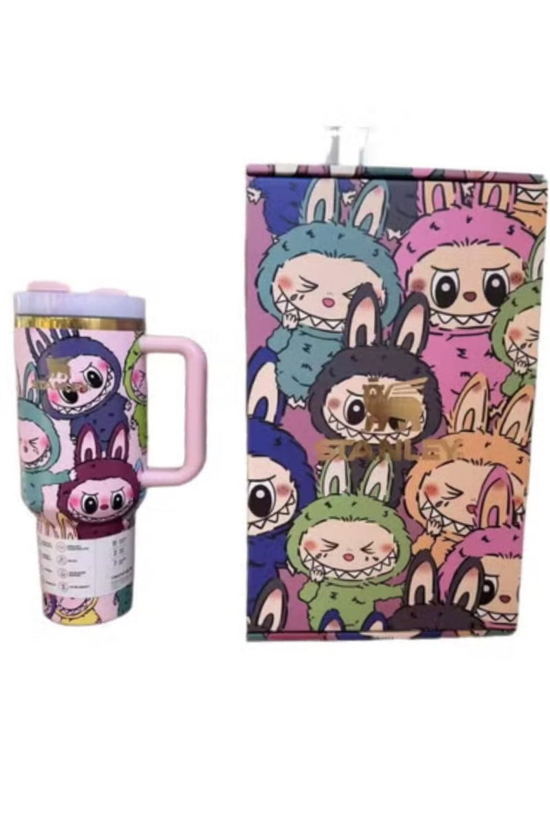 Stanley xLabubu Limited Edition Collab Tumbler-40oz Insulated Travel Cup, Cute Collectible Design - Image 3