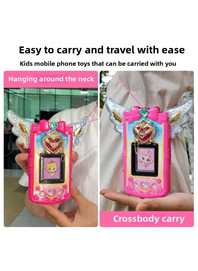 null - Wonderful And Cute Sparkling Gem Princess Mobile Phone Set Magic Key Treasure Box Heart Toy Girl Kidsren's Watch-Color:Magic Sweetheart-soft And Cute [magic Cube + Various Accessories] - Image 1