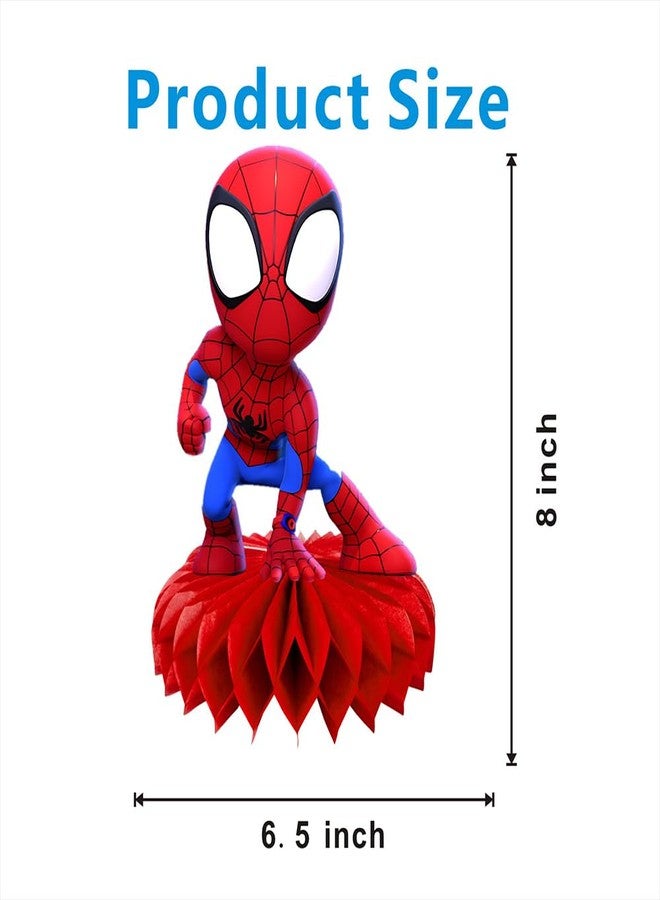 BNFUO 8Pcs Spider and Friends Honeycomb Table Centerpiece, Spider and Friends Birthday Party Supplies Table Decorations for Kids Party Decorations - Image 3