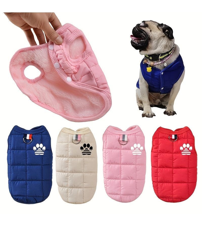 1 Pet Blue Winter Warm Dog Coat For Small Dogs Puppy Cat Soft Pet Apparel Cold Weather Medium - Image 3