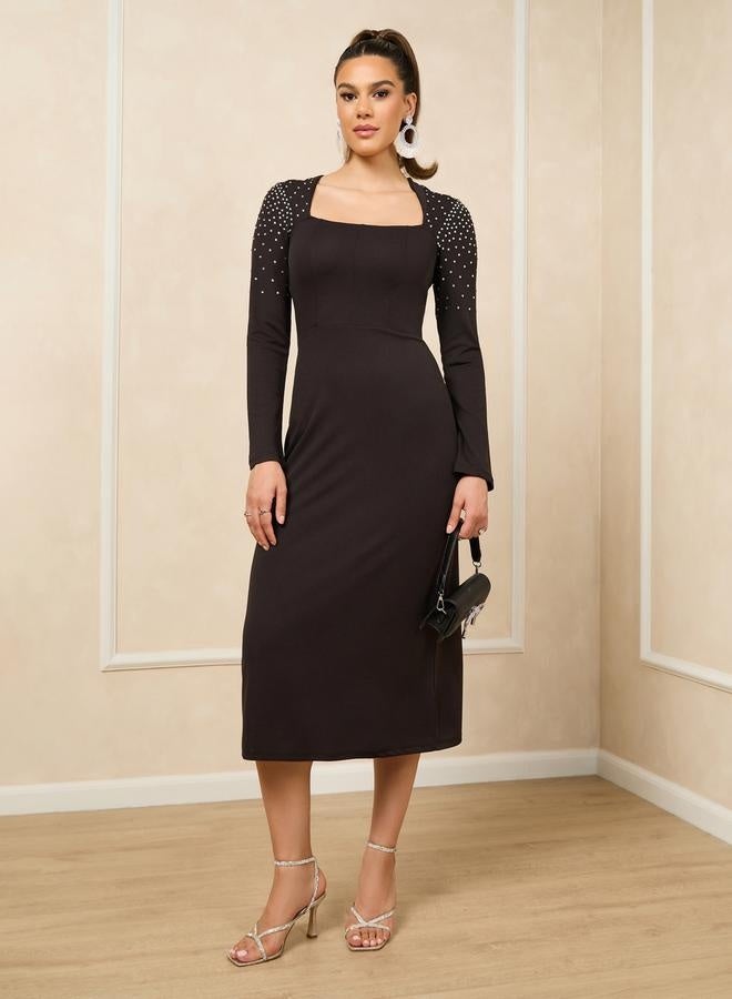 Styli Embellished Sleeve Dress - Image 2