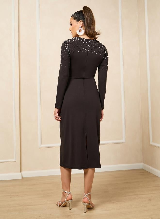 Styli Embellished Sleeve Dress - Image 5