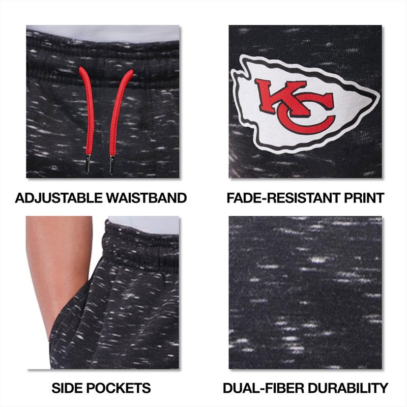Ultra Game NFL Official Youth Super Soft Supreme Jogger Sweatpants, Seattle Seahawks, Black Snow, 10-12 - Image 4