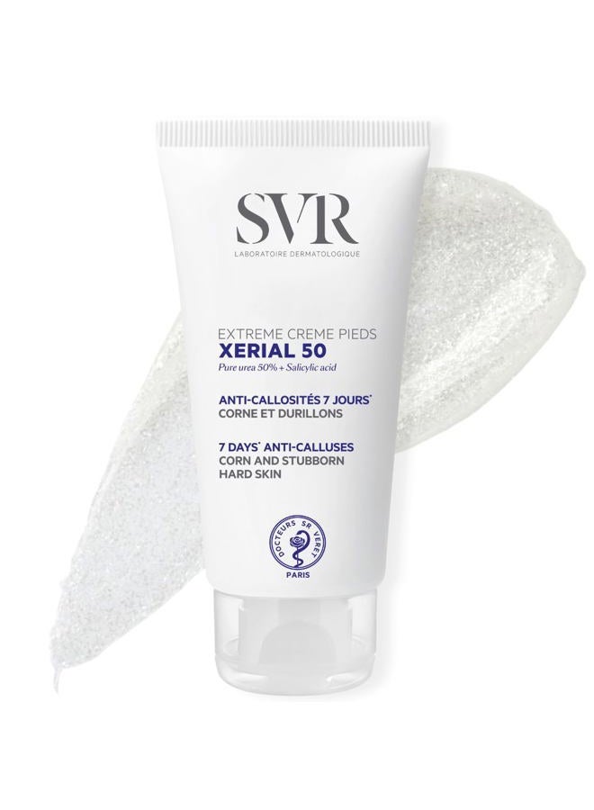 SVR جيل القدم إكستريم زيريال 50 مع حمض الساليسيليك و 50% يوريا نقية للبشرة الجافة المتشققة والخشنة والمقاومة للقرون والكالو. تخفيف للقدمين الجافتين للغاية 1.7 أونصة سائلة. - Image 1