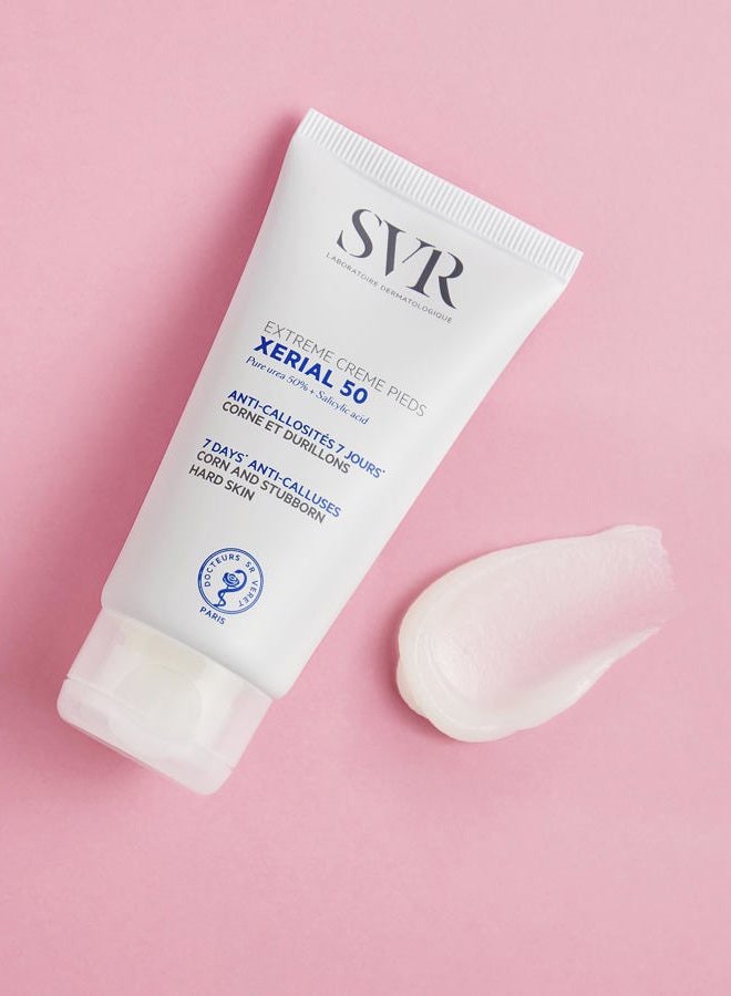 SVR جيل القدم إكستريم زيريال 50 مع حمض الساليسيليك و 50% يوريا نقية للبشرة الجافة المتشققة والخشنة والمقاومة للقرون والكالو. تخفيف للقدمين الجافتين للغاية 1.7 أونصة سائلة. - Image 3