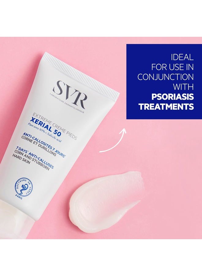 SVR جيل القدم إكستريم زيريال 50 مع حمض الساليسيليك و 50% يوريا نقية للبشرة الجافة المتشققة والخشنة والمقاومة للقرون والكالو. تخفيف للقدمين الجافتين للغاية 1.7 أونصة سائلة. - Image 5