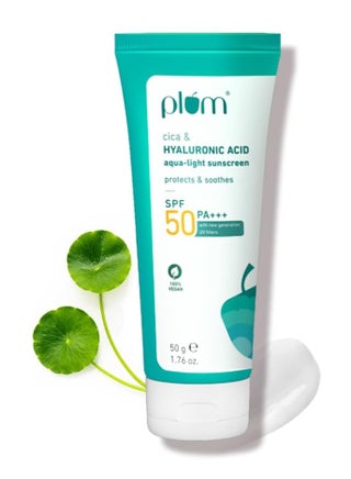 Plum Cica & Hyaluronic Acid SPF 50 PA+++ Sunscreen 50g - pzsku/Z088DAA4DEA7D248F744EZ/45/_/1734268717/a25a449e-67ab-4fe0-811a-3f3dcf31c644