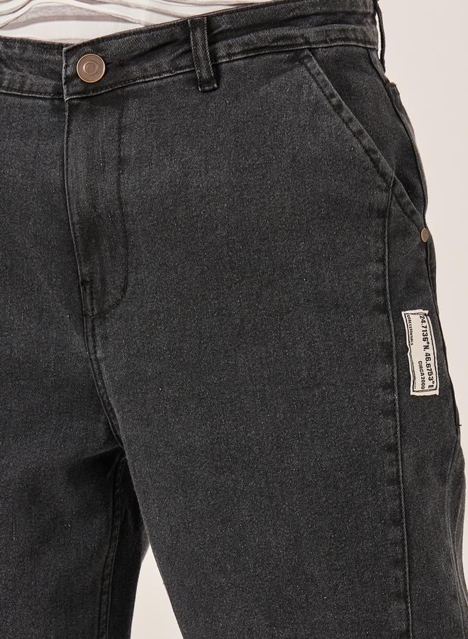 Styli Mid Rise Relaxed Fit Jeans Joggers  - Image 4