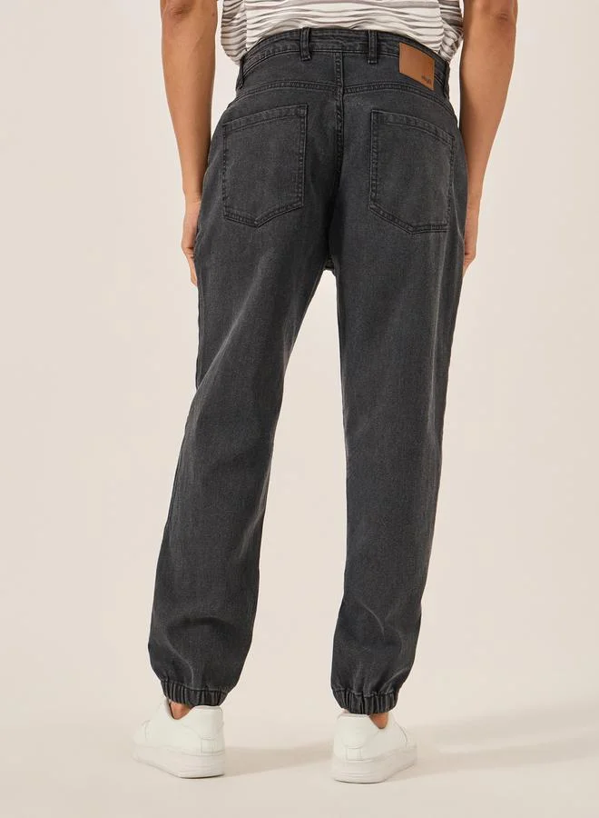 Styli Mid Rise Relaxed Fit Jeans Joggers