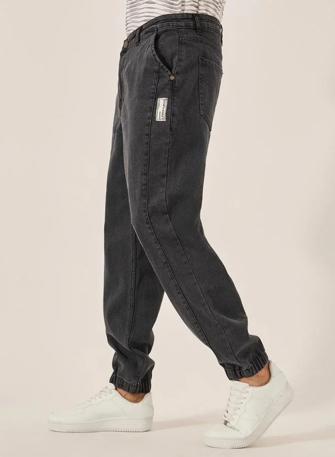Styli Mid Rise Relaxed Fit Jeans Joggers