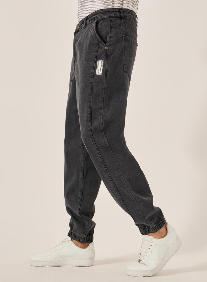 Styli Mid Rise Relaxed Fit Jeans Joggers  - Image 3
