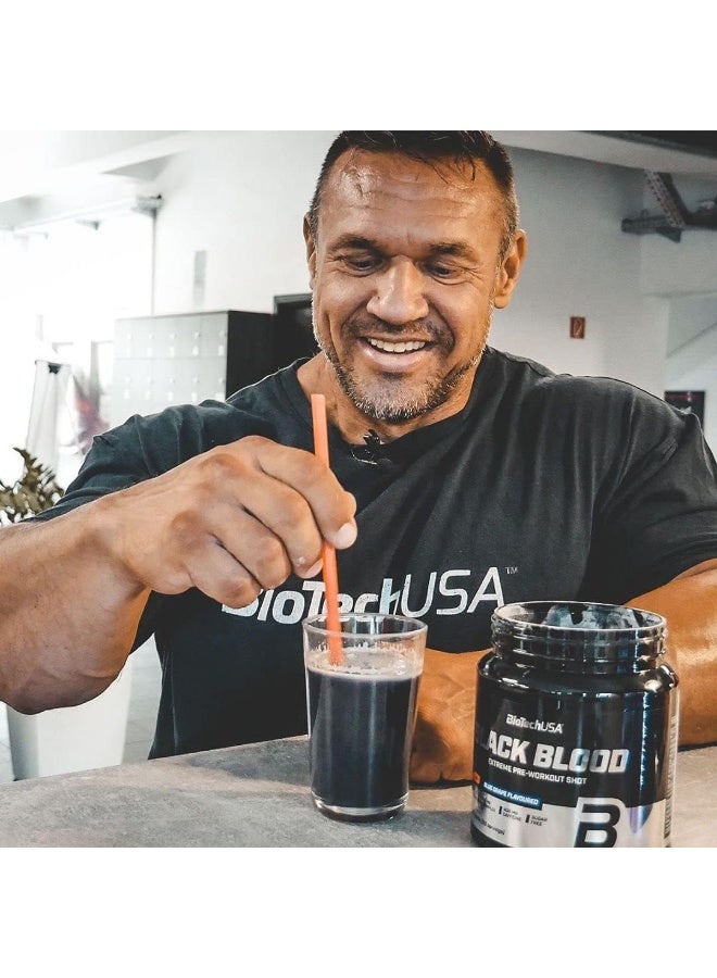 BioTechUSA Black Blood NOX+ Pre-Workout Food Supplement Tropical Fruits 340g, Sugar-Free Powder with 12 Active Ingredients, 300mg Caffeine and 3411mg Creatine Complex - Image 5