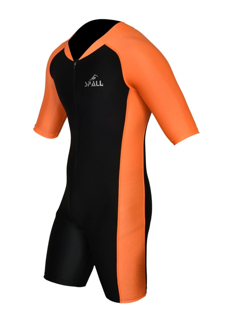 Spall Unisex One Piece Short Sleeve Swimsuit for Adults | UV Protection Full Body Swimwear for Men & Women | Quick-Dry, Comfortable, Athletic Fit Bathing Suit for Swimming, Surfing, Water Sports - Image 4