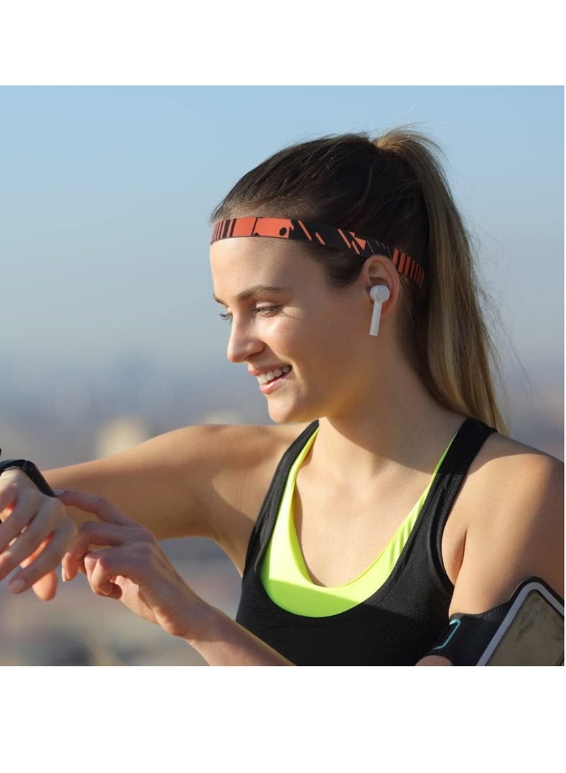 إسكدنيا Sport Headbands 5 Pieces of Thick Non-Slip Elastic Sport Hair Band Slim Sport Hairband for Women and men Exercise Sweat Bands Athletic Headbands for Running Gym Football Yoga Sweatbands - Image 3