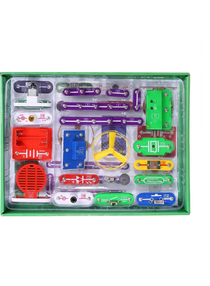 Captaintech 335 Circuit Electronics Kits for Kids with 31 Snap Parts for Science Experiments, Basic Electricity and Magnetism Learning Toys for Ages 8 and Up - Image 1