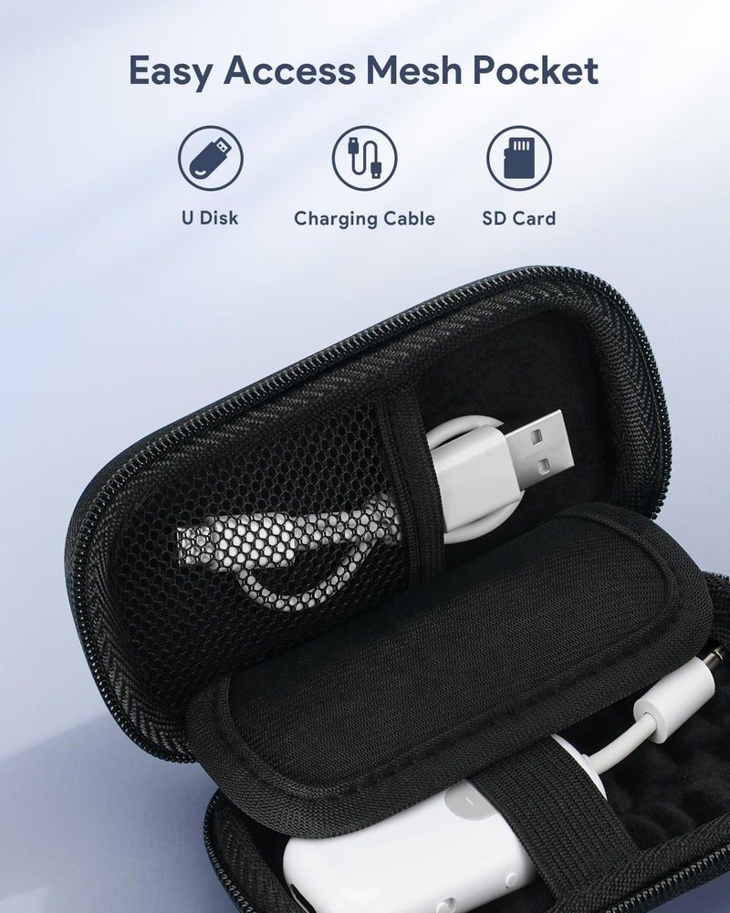 SQERO Hard Case for AirFly SE/Pro V2/Pro/Duo, Avantree Relay/1Mii Bluetooth Wireless Transmitter Receiver, Portable Airplane Travel Carrying Case Bag for USB Cable, Adapter, Memory Cards, U Disk(Only Case) - Image 5