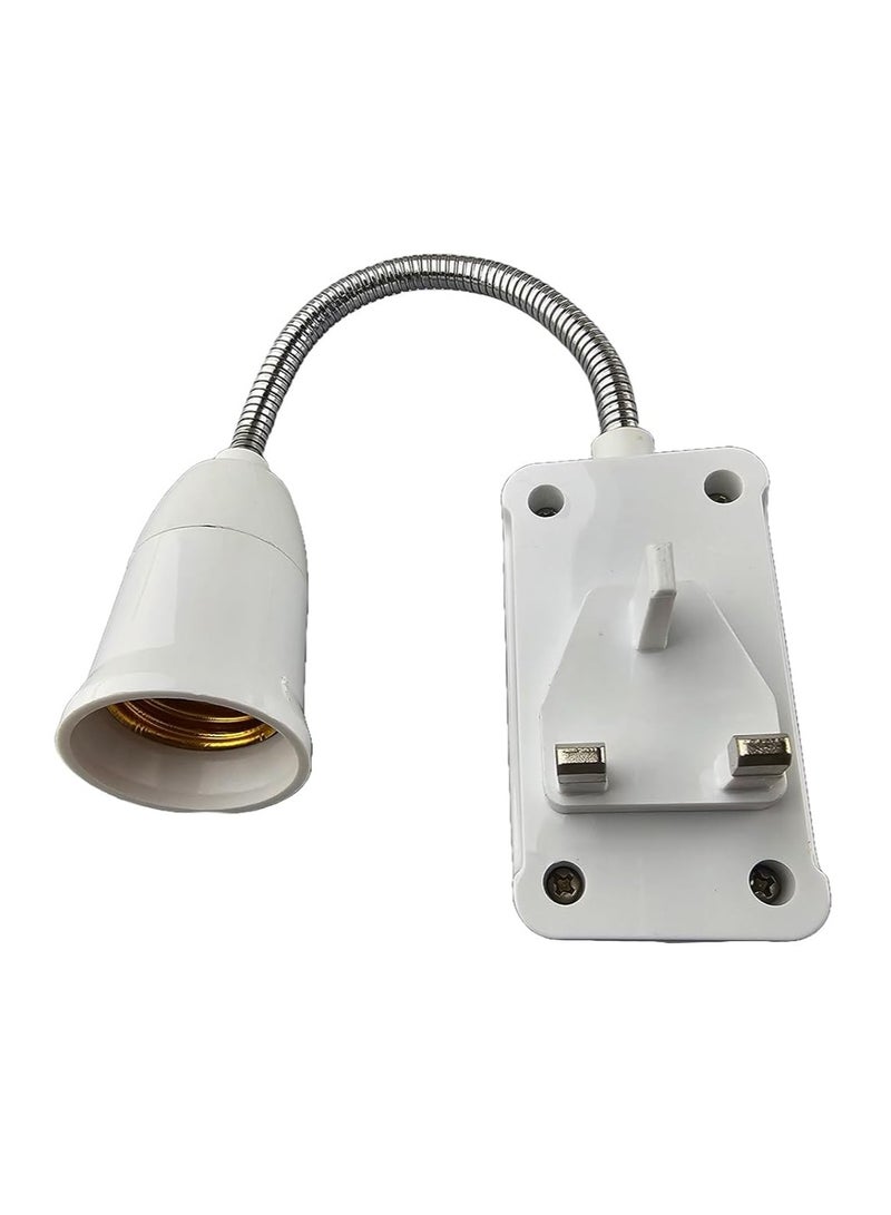 Narken Lamp Bulb Holder with Switch and universal socket adapter 360° angle turn or night lamp holder White Color. - Image 2