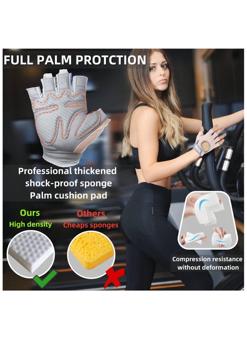 DRAVEN - GG Gym Gloves Women - Breathable Workout Gloves Silicone Non Slip Padded Palm, Enhanced Grip, Smooth Silk Fabric,Multi-purpose Exercise Gloves For Sport Training Cycling Weightlifting  - Image 5