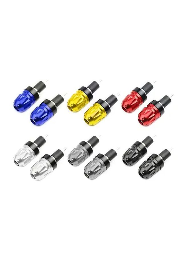 Aluminum Alloy Motorcycle Handlebar End Plugs Yellow 2pcs No Drilling Universal Anti Fall - Image 2