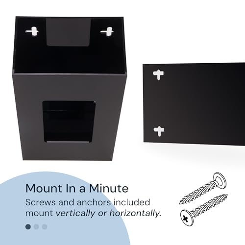 SimplyImagine Black Glove Box Holder Dispenser – Single Side Loaded Acrylic Rack for Medical, Latex, Rubber, Nitrile, and Exam - Gloves Not Included (Black, Single) - Image 4