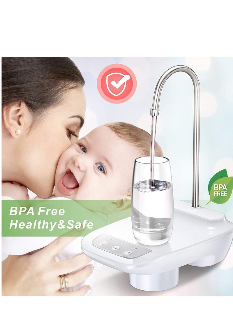 Water Pump for 5 Gallon Jug, Water Bottle Dispenser Electric Water Pump Automatic Water Bottle Pump Dispenser for 5 Gallon Bottle(White)  - Image 2
