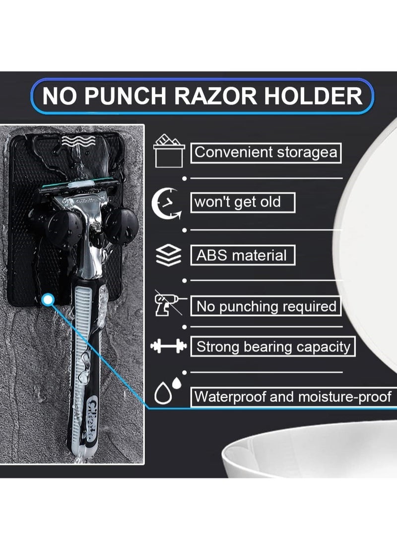 Excefore 8PCS Shaver Holder for Shower Self-Adhesive Adjustable Reusable Bathroom Waterproof Wall Hanging Loofah Waterproof Shower Hook Widely Used In Kitchen Bathrooms - Image 5