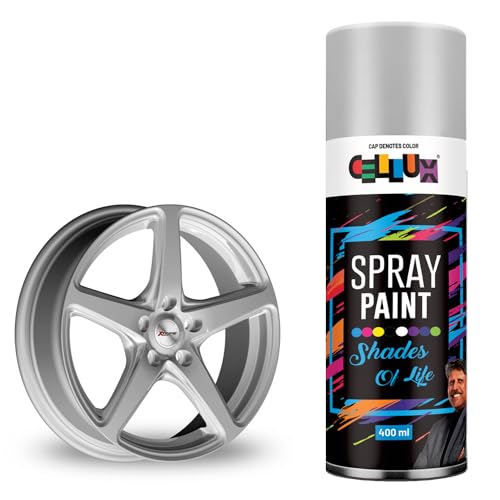 Cellux 2X Ultra Cover Silver Spray Paint | DIY, Quick Drying with Glossy Finish for Metal, Wood, Wall & Other Surfaces - 400 ML - Pack of 12 Spray Paints - Image 4