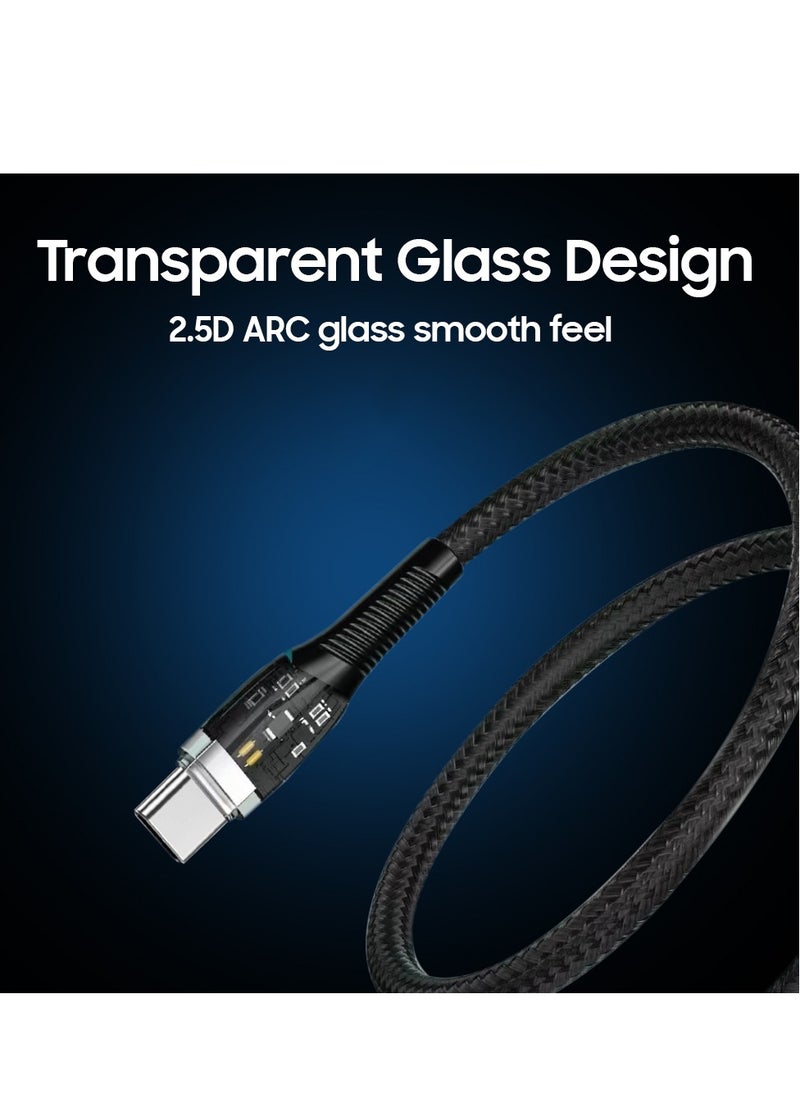 Trands - Trands Glassy Series 100W Type-C to Type-C Cable - Image 1