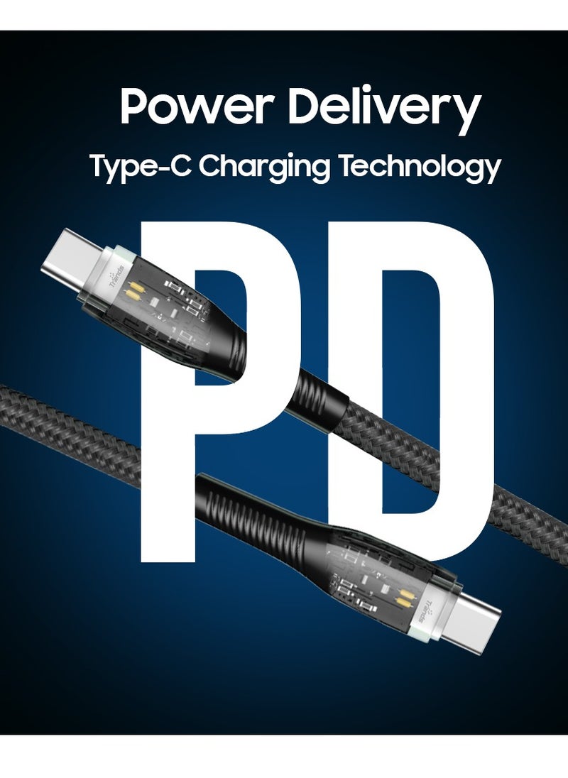 Trands Trands Glassy Series 100W Type-C to Type-C Cable  - Image 3