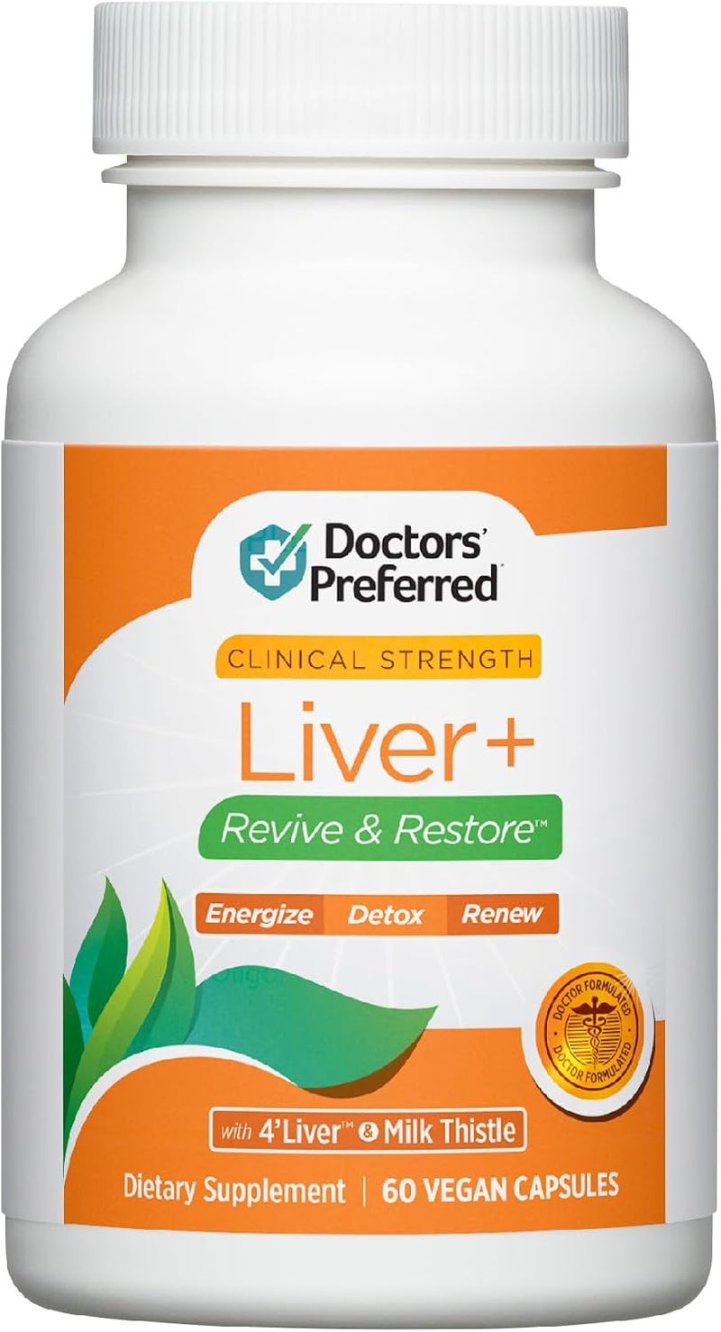 DOCTORS PREFERRED Liver Revive  Restore 10in1 Formula with Clinically Validated 4Liver and Milk Thistle  60 Capsules - Image 1