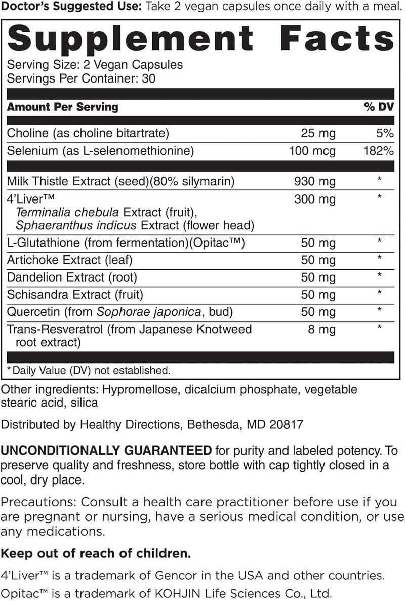 DOCTORS PREFERRED Liver Revive  Restore 10in1 Formula with Clinically Validated 4Liver and Milk Thistle  60 Capsules - Image 2