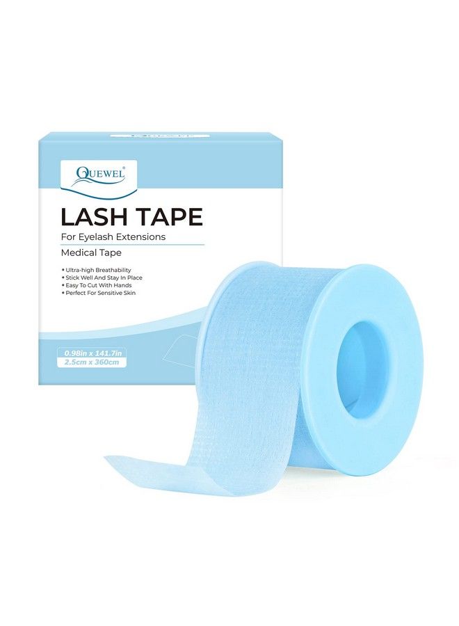 QUEWEL Lash Tape for Eyelash Extensions Blue Eyelash Tape Stick Well Breathable Eyelash Extension Tape Microfoam Tape Eyelash Extensions Flexible & Comfortable for Sensitive Skins to Use (Blue) - Image 2