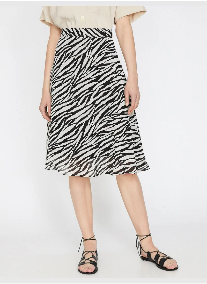 KOTON Zebra Patterned Skirt